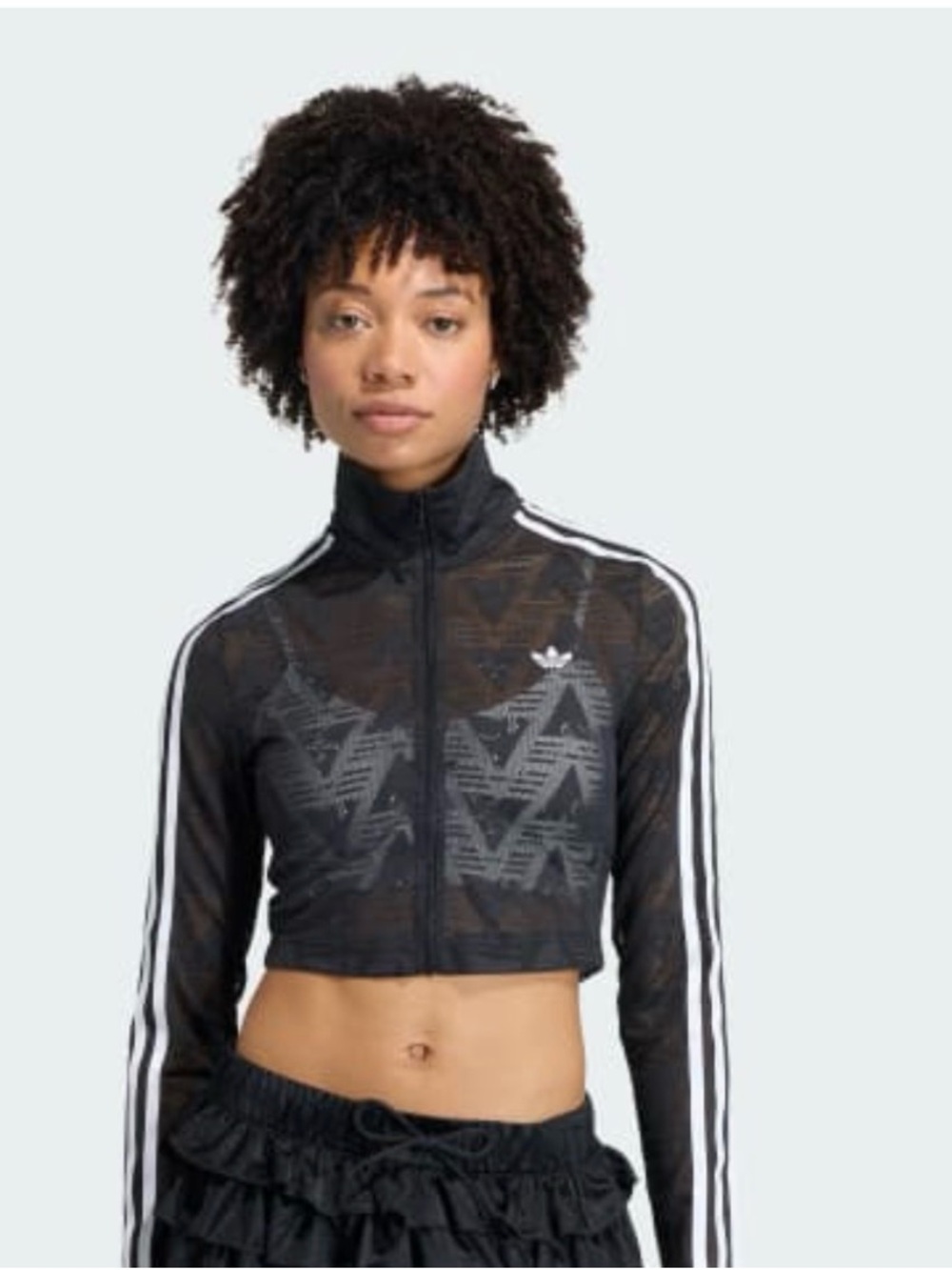 NWT🖤adidas Lace Black Cropped Track Jacket - M 🖤